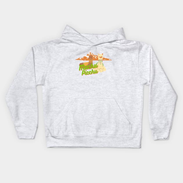 Machu Picchu - Peru Kids Hoodie by DW Arts Design